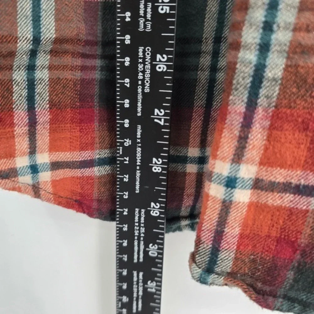 Wolverine‎ Mens Plaid Flannel Long Sleeve Button Up Shirt Green Red Size Medium